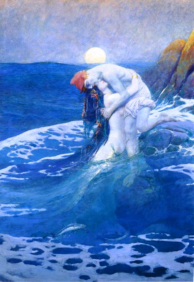 Famous Canvas Oil Painting for Sales The Mermaid-Howard Pyle