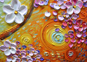 Handpainted Oversized Oil Paintings Inexpensive Modern Floral Painting