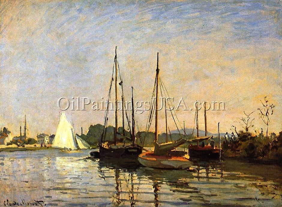 100% Hand Painted Painting Artwork Pleasure Claude Monet Boats