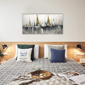 Paintings for Sale Cheap Abstract Ship Impasto  Canvas Art Decor Living Room