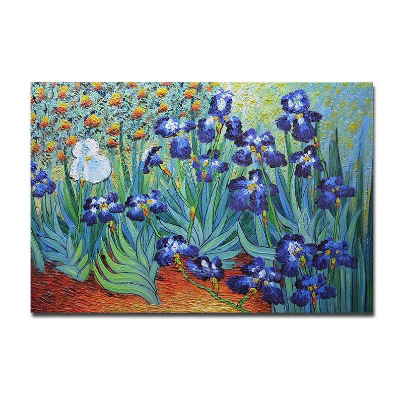 Replica Painting Art Van Gogh Irises 3D 100% Hand Painted