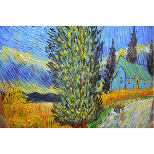 Reproduction Artwork Van Gogh Yellow Wheat and Cypresses