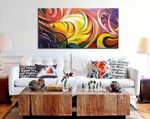 Giant Canvas Wall Art Abstract Acrylic Handmade Artwork Decor Living Room