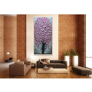 Wall Art Hand Painted Floral Painting  Decor Living Room Living Room